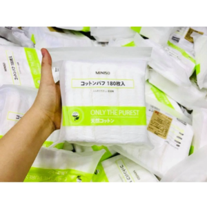 Bông Tẩy Trang Miniso (Gói 180 Miếng) - Sự Lựa Chọn Hoàn Hảo Cho Làn Da Sạch Sẽ