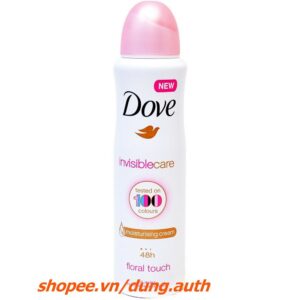 Xịt Khử Mùi Dove Invisible Care Hương Phấn Ngăn Mùi 48h (250ml)