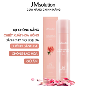 Xịt Chống Nắng JM Solution Dưỡng Sáng Da Hoa Hồng SPF 50+ PA++++ (180ml)