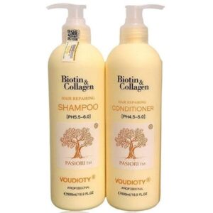Dầu Gội Xả Voudioty - Keratin X9 Biotin & Collagen (500ml)