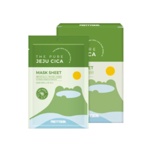 Mặt nạ Prettyskin làm dịu da rau má The Pure Jeju CiCa Mask Sheet