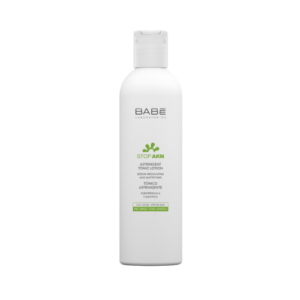 Toner Cân Bằng Da Dầu Mụn BABE Stop AKN Astringent Tonic Lotion 250ml
