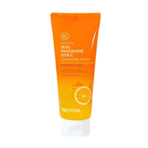 Sữa rửa mặt Pretty Skin Jeju Tangerine Vita C Cleansing Foam – Dưỡng sáng da với chiết xuất quýt Jeju – 150ml