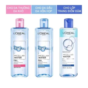 Nước Tẩy Trang 3 In 1 L'Oréal Paris Micellar Water 400ml