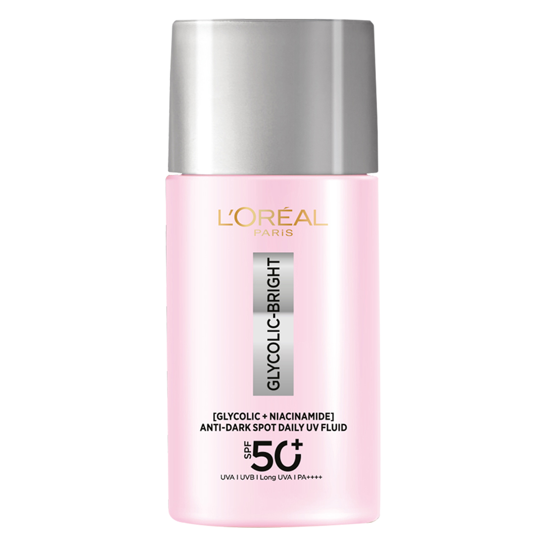 Kem chống nắng Loreal Glycolic Bright UV SPF50+ Hồng