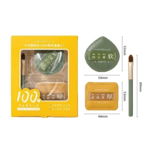 Set bông mút Amortals tán kèm nền dạng lỏng ( 2 bông mút + 1 cọ che khuyết điểm ) size XL