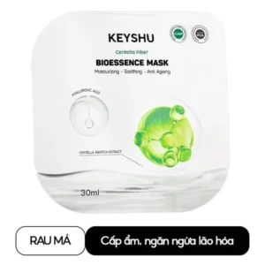 ( Miếng Lẻ ) Mặt nạ sợi Bioessence Keyshu Rau Má Xanh Lá